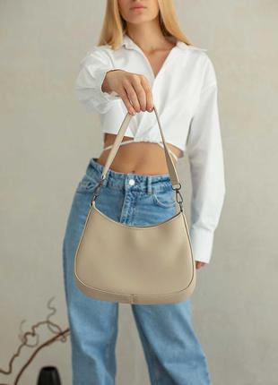 Женская сумка «флэр» бежевая2 фото