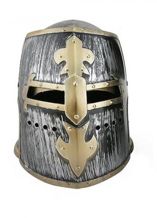 Шлем рыцаря крестоносца маскарадный с забралом + подарок4 фото