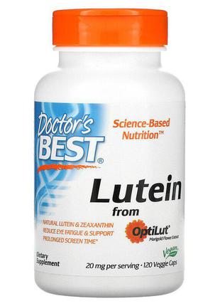 Doctor's best lutein with optilut лютеин с optilut. 20 мг, 120 капсул