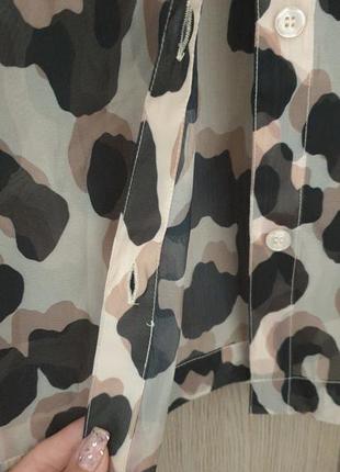 Полупрозрачная леопардовая рубашка monki3 фото