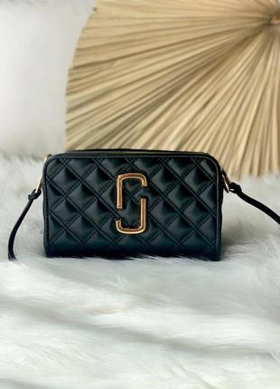 Marc jacobs black женская черная миленькая трендовая стильная сумочка с ремешком бренд жіноча маленька модна чорна сумка5 фото