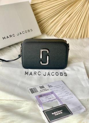 Marc jacobs black/silver жіноча чорна стильна брендова сумка з ремінцем тренд жіноча маленька чорна модна сумка8 фото