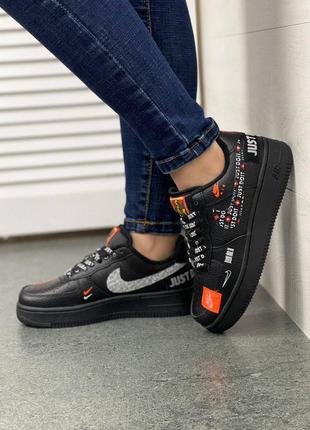 Женские кроссовки nike air force off-white all black размер 36 37 38 39 40 412 фото