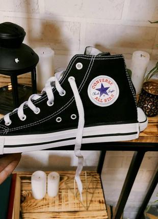 Высокие черные кеды converse1 фото