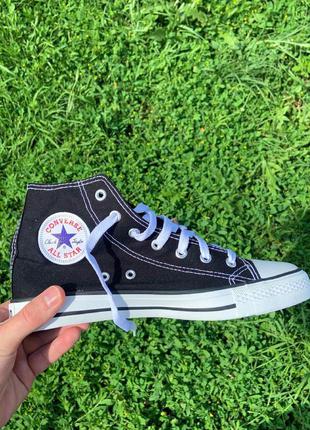 Высокие черные кеды converse3 фото