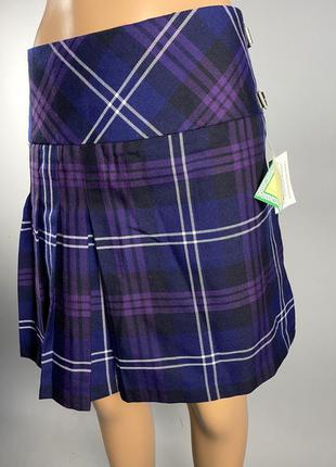 Юбка килт мини kilt, оригинальная, фиолетовая3 фото