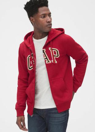 Худи gap logo zip fleece hoodie