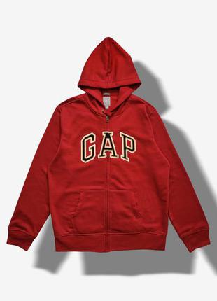 Худи gap logo zip fleece hoodie