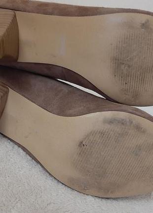 Натуральные замшевые туфли фирмы roberto santi ( германия) р.38 стелька 24,5 см6 фото