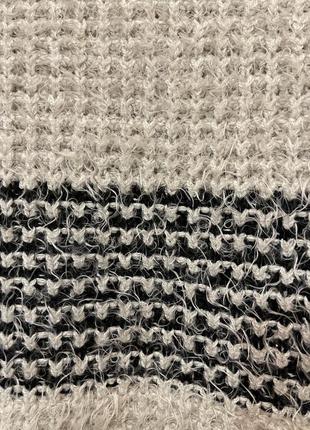 Очень красивый и стильный брендовый вязаный свитер-оверсайз в полоску.9 фото