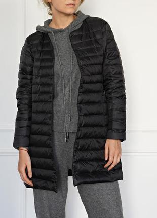 Удлиненный ультралегкий пуховик xs-xl