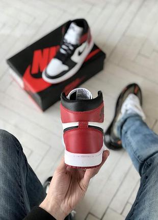 🔥 nike jordan retro 1 red/white/black 2