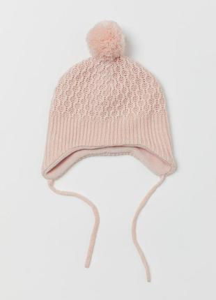 Нова шапка пуховик h&m на флісі розм. 2-6 міс., 6-12 міс., 1-2 р. і 2-4 р.