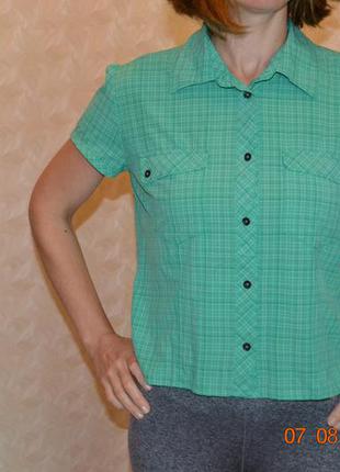 Жіноча стрейчева сорочка на короткий рукав salewa. розмір xxl.