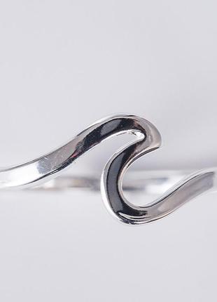 Кольцо минимализм серебристого цвета 17 размер4 фото