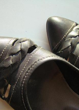 Вінтажні італійські туфлі-човники чорні шкіряні. вінтаж3 фото