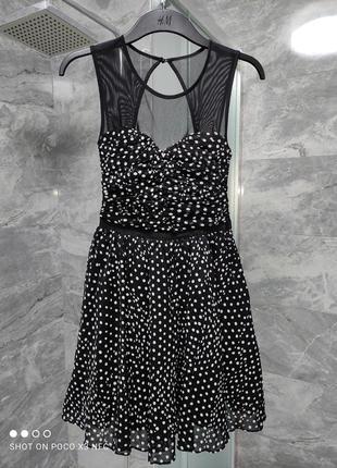 Сукня плаття міні в горошок guess