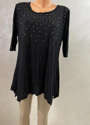 Чорна блузка-туніка))чёрная блуза в фасоне платья 😚