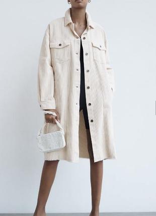 Плащ вельветовая рубашка zara пальто
