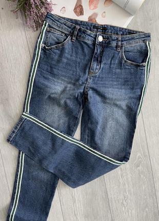 Стильні джинси opus skinny jeans ely green stripe2 фото