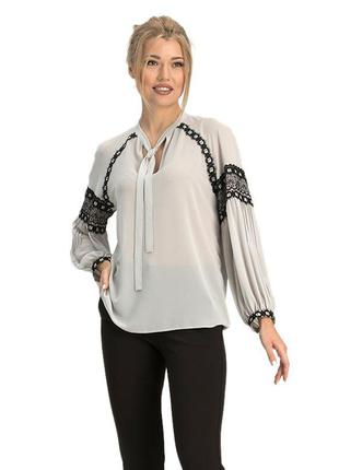 Роскошная блуза вышиванка оверсайз с кружевом!