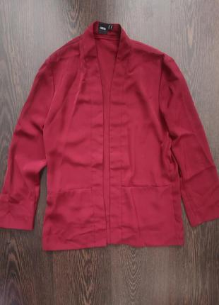 Бордовый пиджак накидка жакет asos
