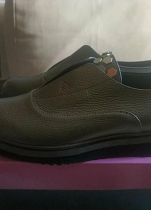 Кожаные осенние туфли