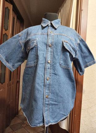 Рубашка ,джинс,р. 50 - 52, ц. 155 гр2 фото
