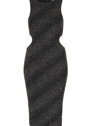 Праздничное платье миди с блестящей нитью topshop