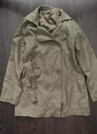 Тренч плащ кольору хакі la redoute