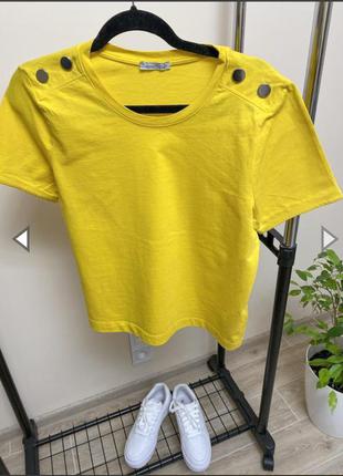 Жовта футболка zara футболка 100% бавовна5 фото