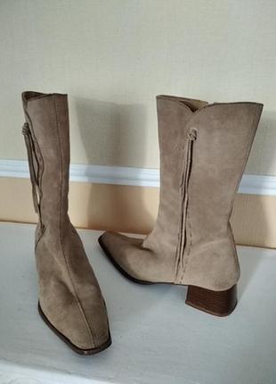 Замшевые сапоги