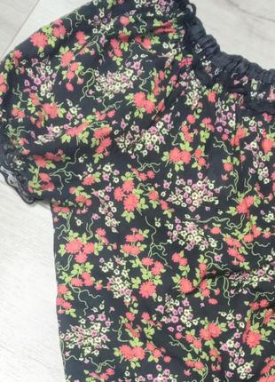 Блузка кофта в цветочный принт4 фото