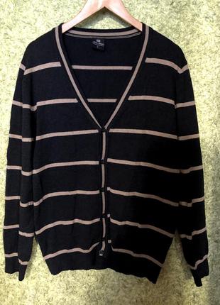 Стильный мужской джемпер в полоску размер l