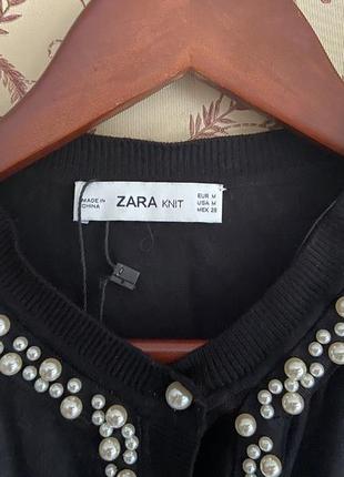 Zara перли кофта трикотажна4 фото