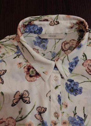 Красивая шифоновая блуза-рубашка3 фото