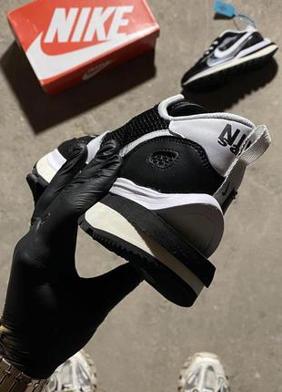 Nike ld vaporwaffle sacai black white7 фото