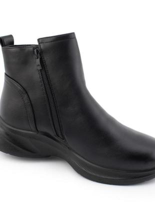 Стильные черные осенние деми ботинки короткие модные4 фото