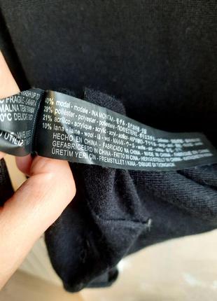 Zara чёрная  футболка из тонкого трикотажа9 фото
