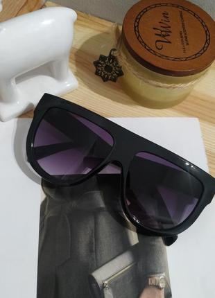 Тренд новые солнцезащитные очки маска черные большие ретро окуляри сонцезахисні чорні великі5 фото