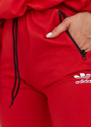 Красный парный спортивный костюм  адидас костюм adidas красный унисекс7 фото