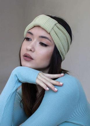 Повязка на голову оливковая
