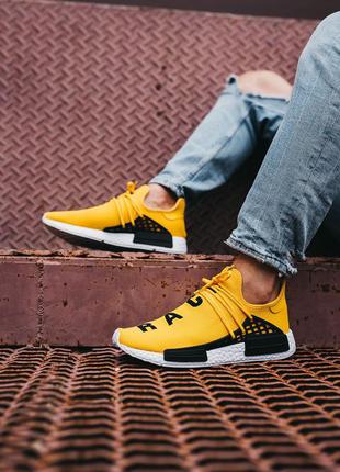 Мужские кроссовки адидас adidas nmd human race, чоловічі кросівки адідас жовті