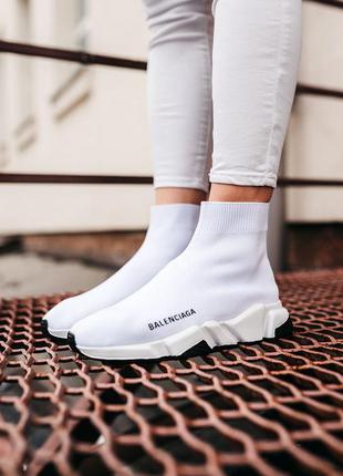 Кросівки білі жіночі speed trainer white, кросівки літні жіночі. женские летние кроссовки, белые