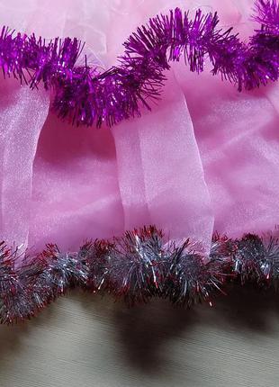 Плаття нарядне пишне новорічне рожеве на 3-4 роки2 фото