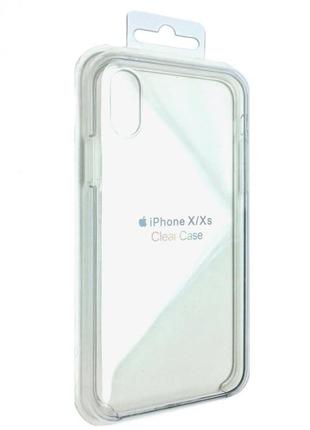 Чохол-накладка apple clear case для apple iphone x / xs (clear)1 фото