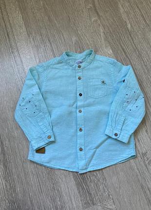 Рубашка нарядная lc waikiki красивого мятного цвета на рост 92-98 см