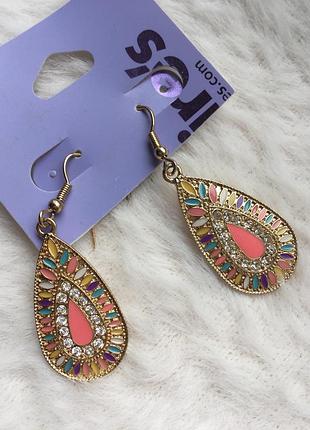 Вінтажні сережки claire's емаль