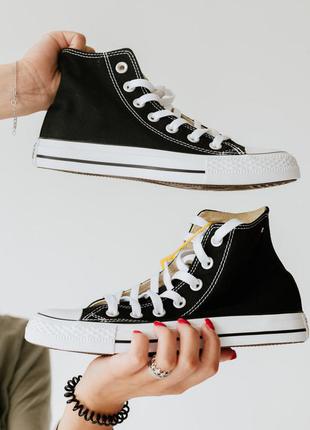 Кеды converse chuck taylor all star hi - black2 фото