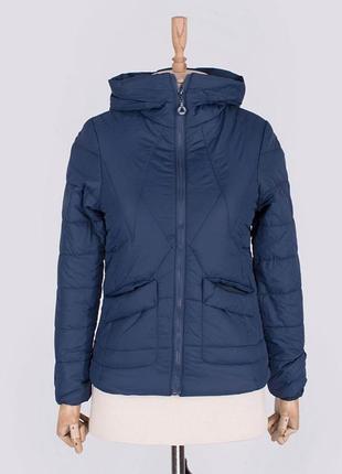 Стильна синя осіння демі куртка з капюшоном